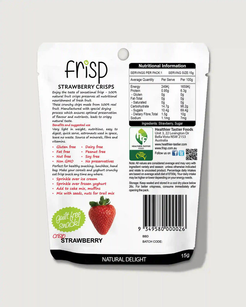 Frisp Strawberry Crisps Back