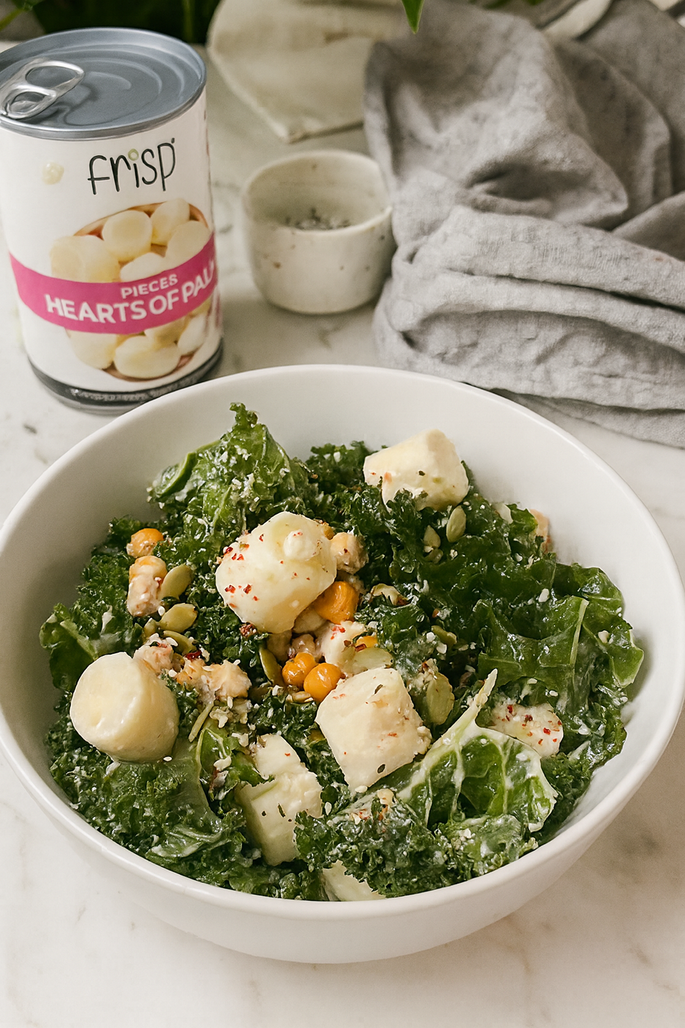 Low Carb Hearts of Palm Caesar Salad