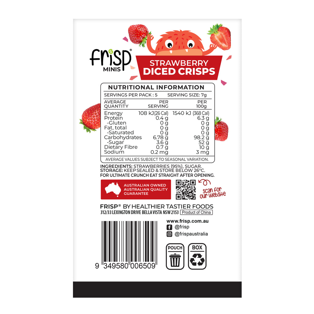 Mini's Multipack - Strawberry Diced Fruit Crisps - 35g
