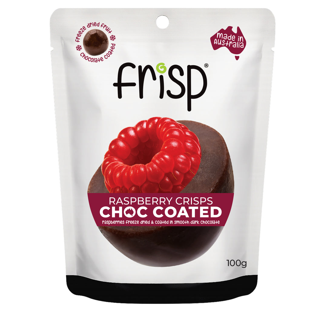 Choc-Coated Raspberry Crisps - 100g