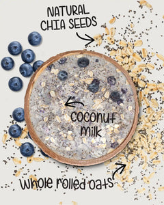 Frisp Healthy Breakfast RTE Oats Blueberry Chia 150g Rollover