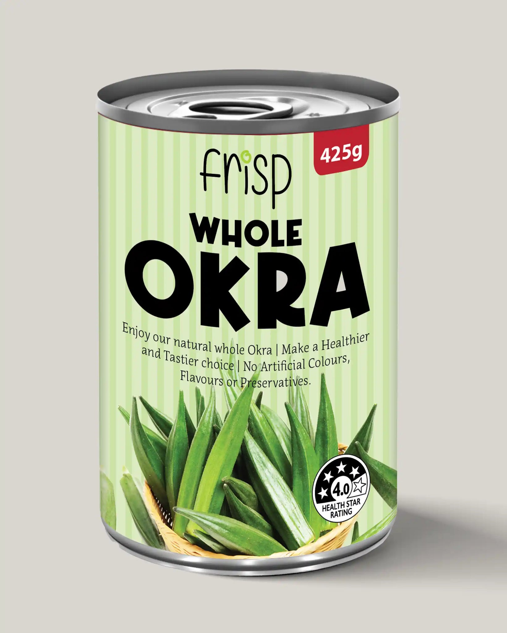 Frisp Vege Can Okra 425g Front