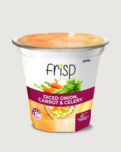 Frisp Vege Cups Onion Carrot Celery 200g Front