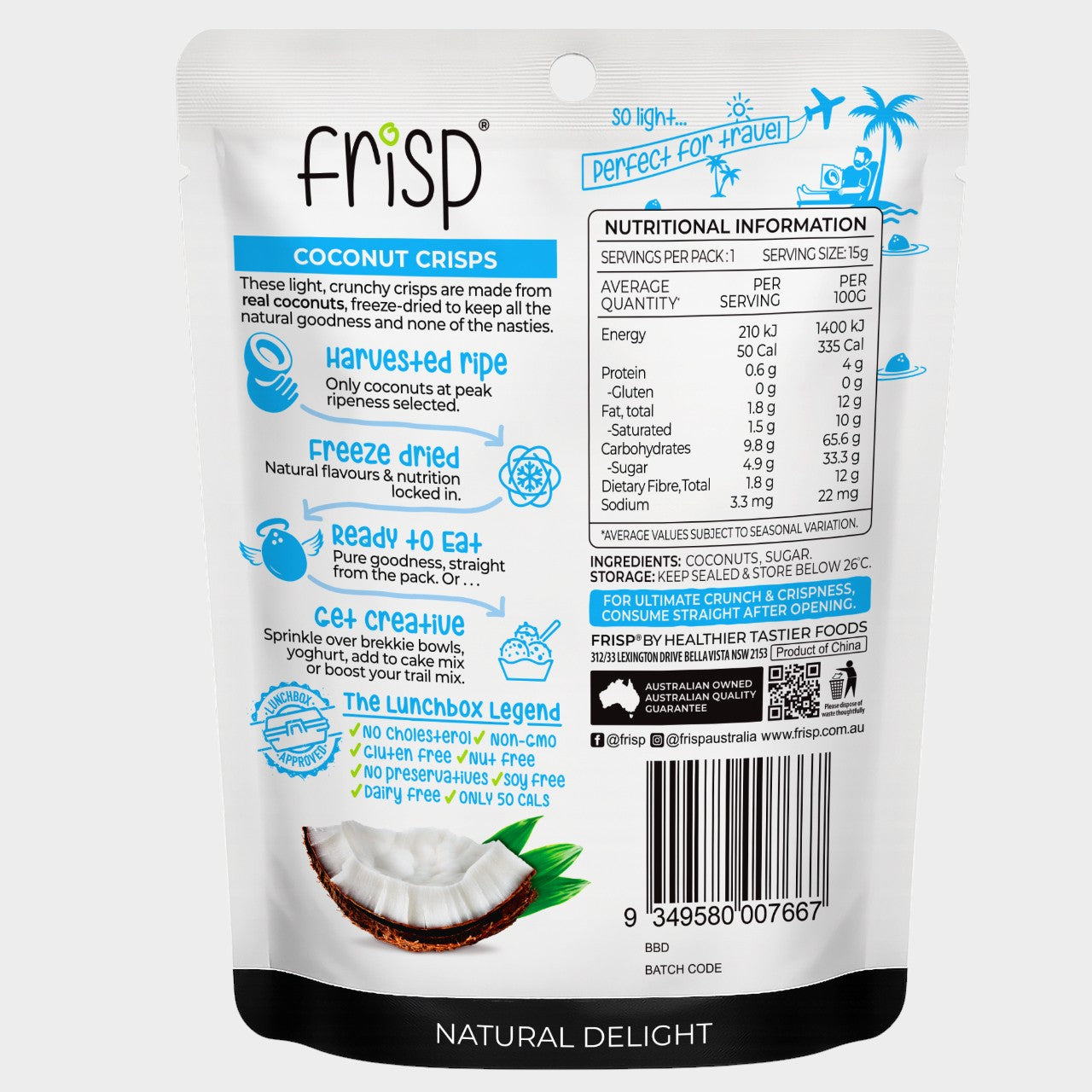 Frisp Coconut Crisps 15g