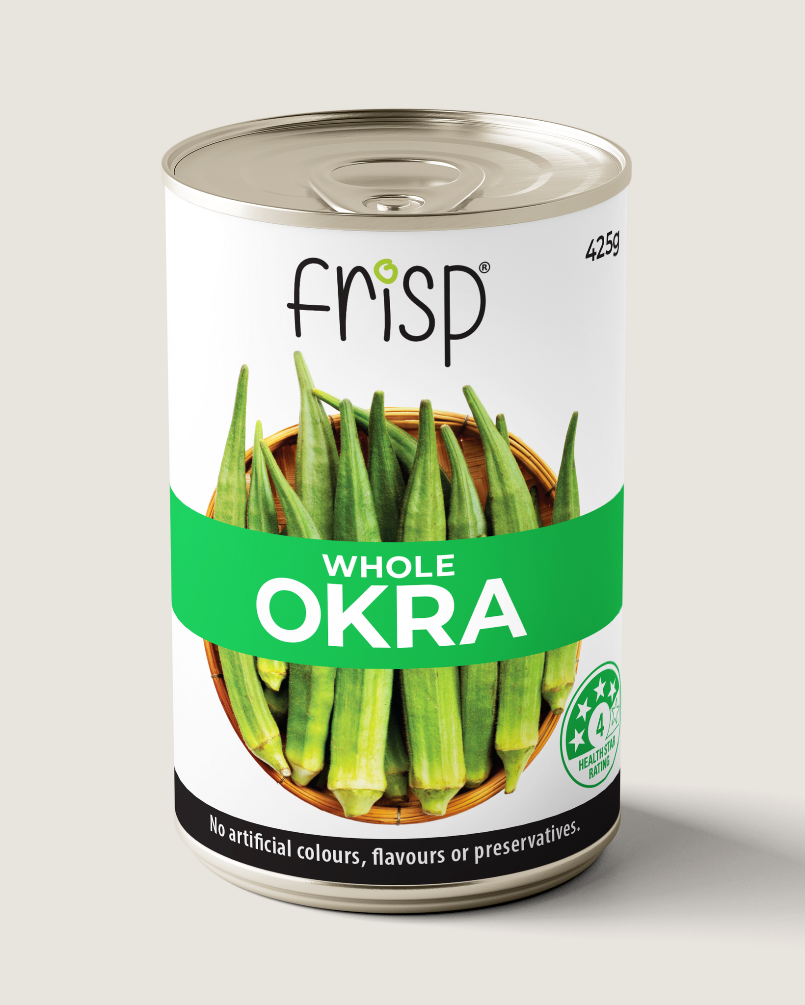 Canned Whole Okra Cut 425g