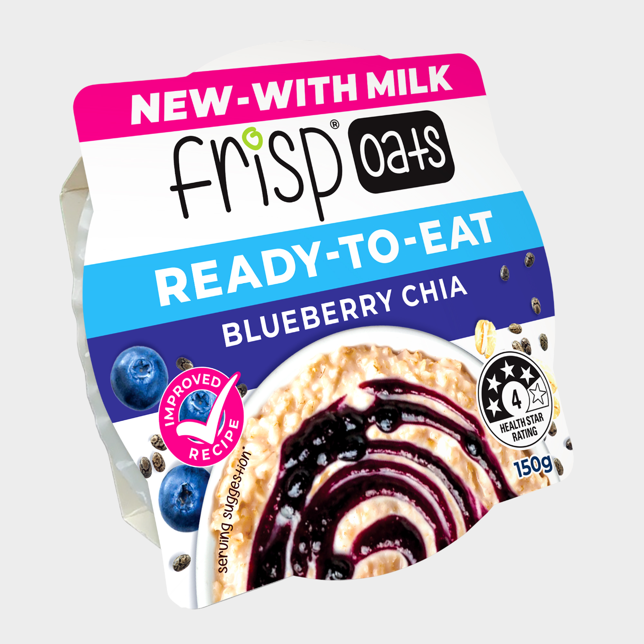 Frisp Ready to Eat Oats - Blueberry Chia 150g